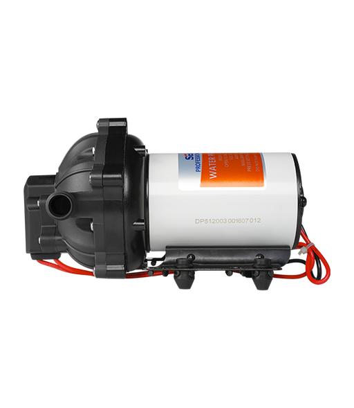51 NEW Series DC Diaphragm Pump Fresh Water Pump Front View, by Seaflo, sold by Off-Grid Living Solutions Provider, The Cabin Depot Canada/USA