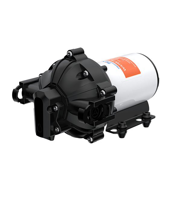5GPM 12V Diaphragm Pump 60PSI Profile View, by Seaflo, sold by Off-Grid Living Solutions Provider, The Cabin Depot Canada/USA