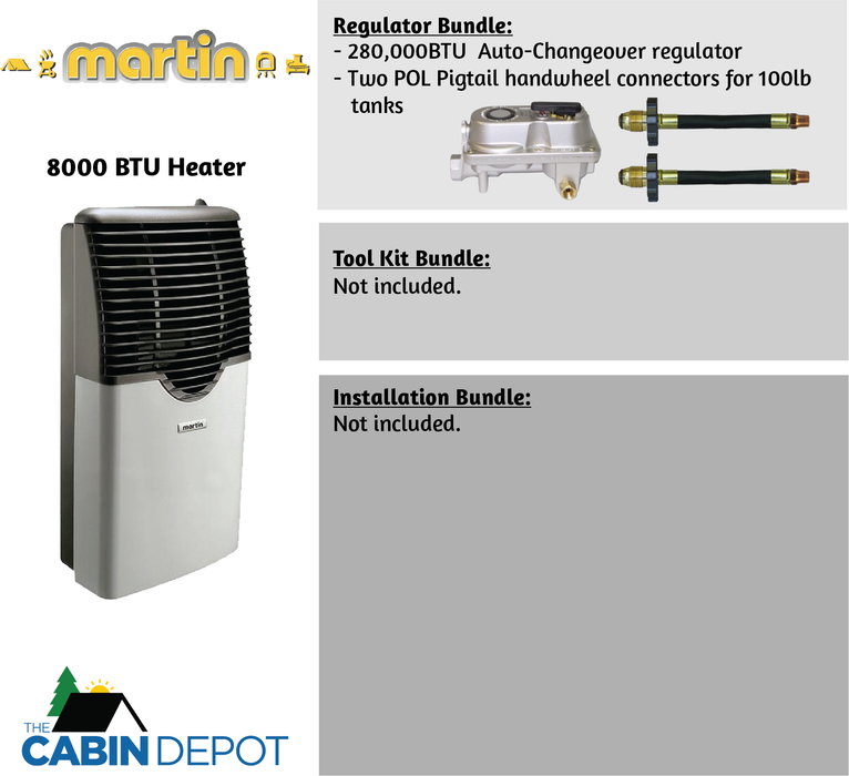Martin 8000 BTU Propane Direct Vent Heater MDV8P