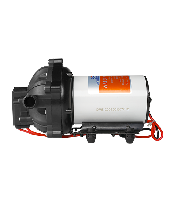5GPM 110V Diaphragm Pump 60PSI Front View, by Seaflo, sold by Off-Grid Living Solutions Provider, The Cabin Depot Canada/USA