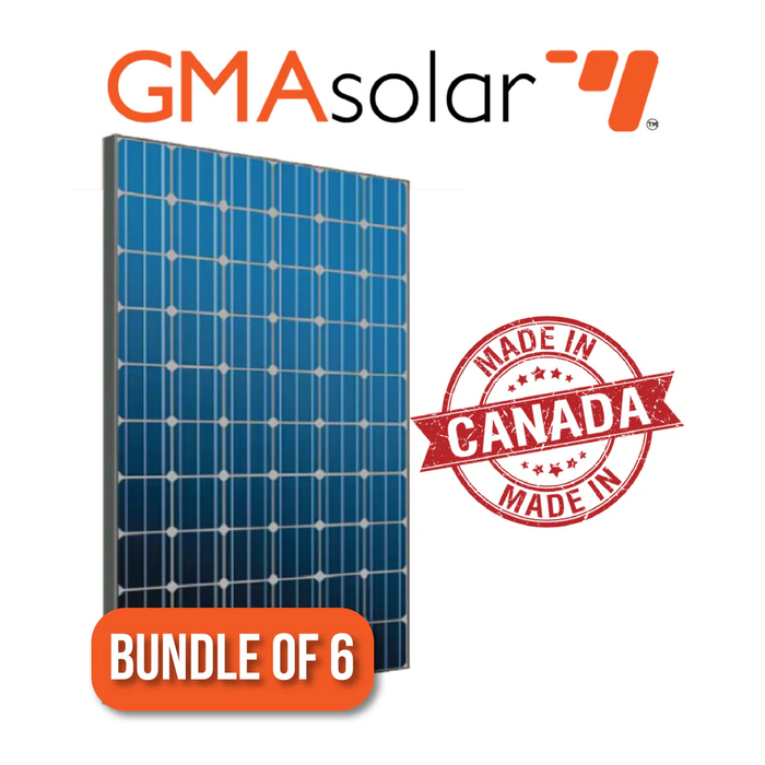 Bundle of 6 - 300 Watt Mono GMA Solar Panel
