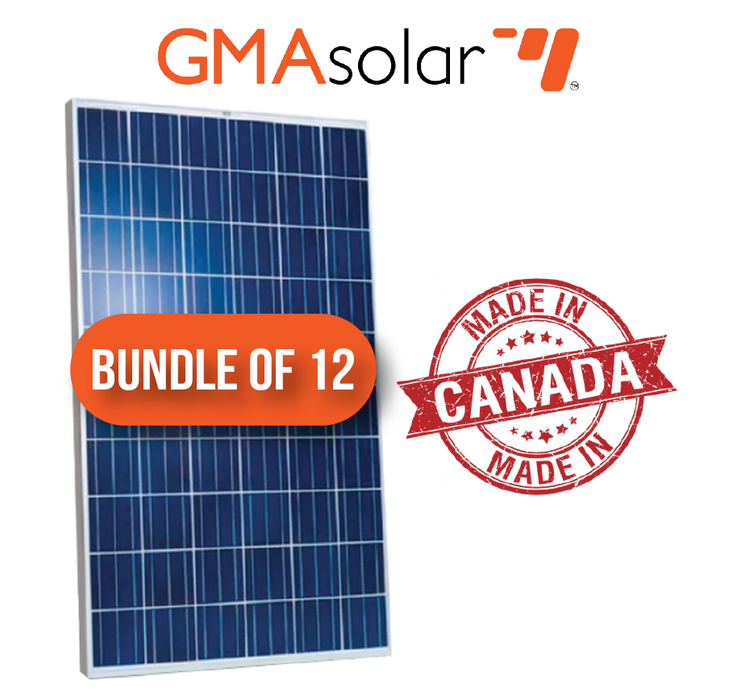 Bundle of 12 - 275 Watt Poly GMA Solar Panel