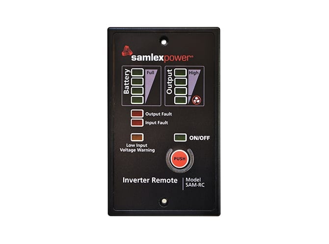 Samlex SAM-RC Remote for SAM 1000w-3000w Inverters Alternative Energy Samlex- The Cabin Depot Off-Grid Off Grid Living Solutions Cabin Cottage Camp Solar Panel Water Heater Hunting Fishing Boats RVs Outdoors