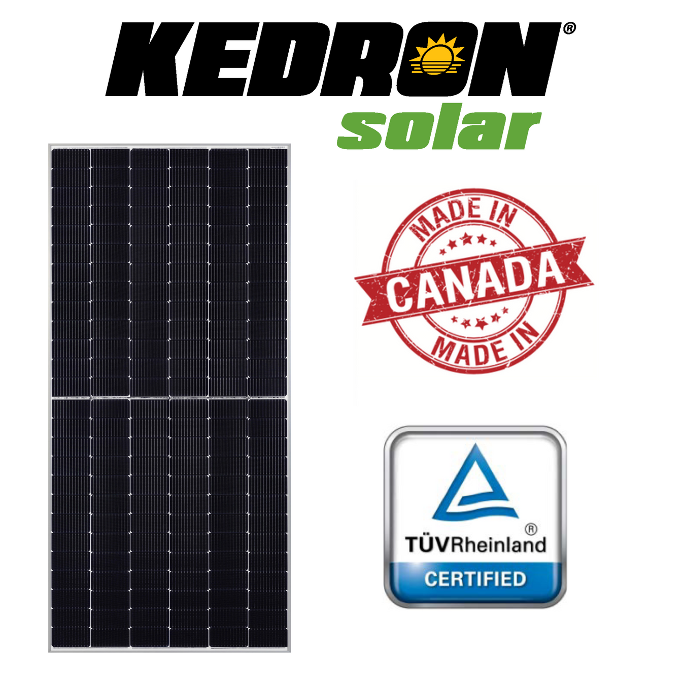 Kedron Solar 550W Mono Solar Panel Canada - MADE IN CANADA!