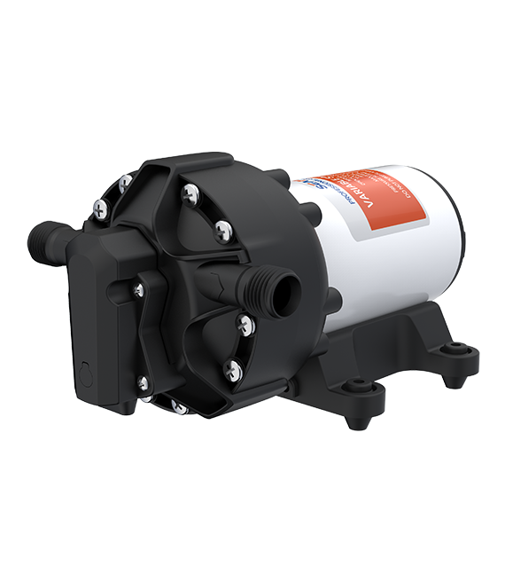 5GPM 12V Diaphragm Pump 60PSI Profile View, by Seaflo, sold by Off-Grid Living Solutions Provider, The Cabin Depot Canada/USA