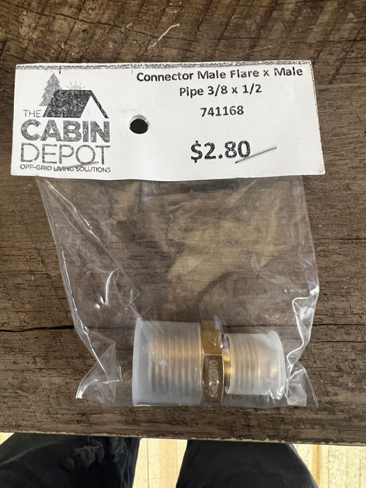 48-6-8 Connector Male Flare x Male Pipe 3/8 x 1/2