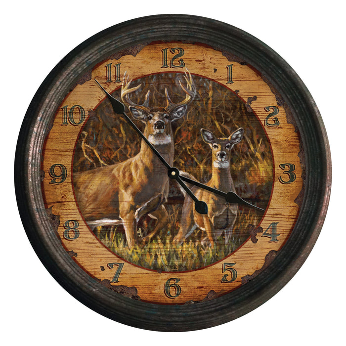 15" Rusted Clock