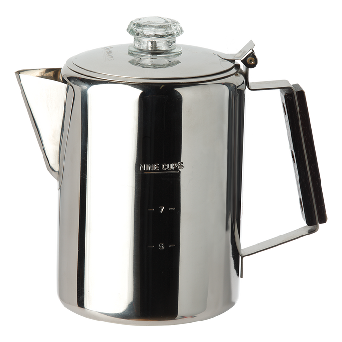 Coghlans Coffee Pot 9 Cup - Stainless Steel