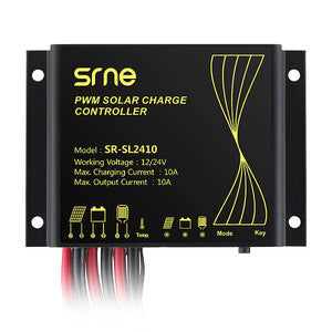 SRNE (SR-SL2410) 10 Amp PWM Waterproof Charge Controller