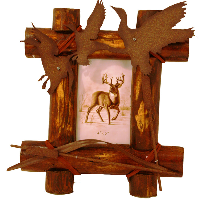 Wood with Metal Duck Frame