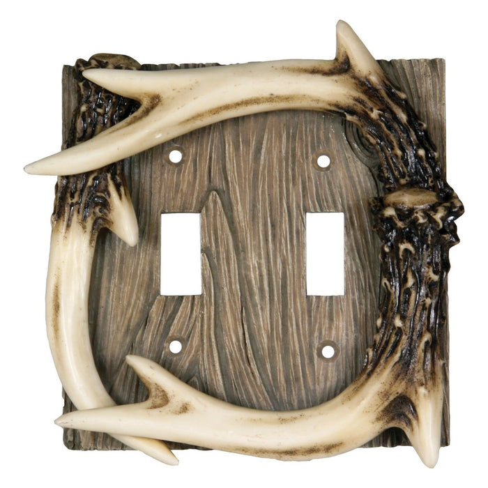 Switch Cover Plate Double - Antler