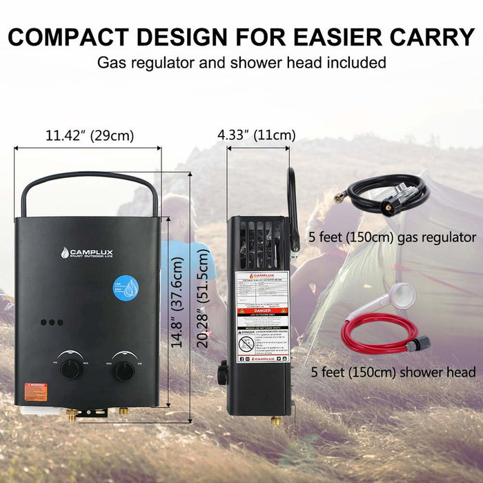 Camplux 5L Portable Tankless Water Heater