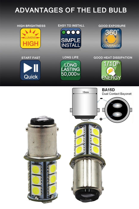 12V 2 Watt RV Replacement Bulb 1142 BA15D 1130 1004 94