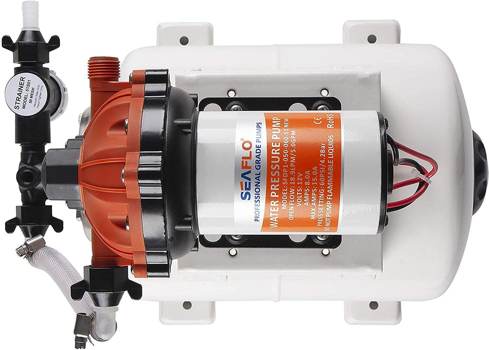 SEAFLO 8L Accumulator Pressure Boost System 12V