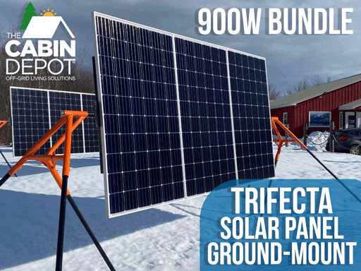 Trifecta 3-Panel Ground Mount Kit - 900W BUNDLE