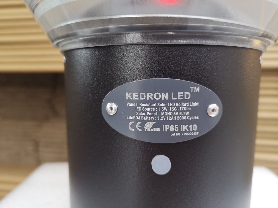 Kedron LED Solar Bollard Light 90cm