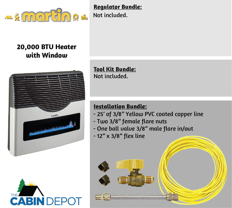Martin 20000 BTU Propane Direct Vent Heater MDV20VP