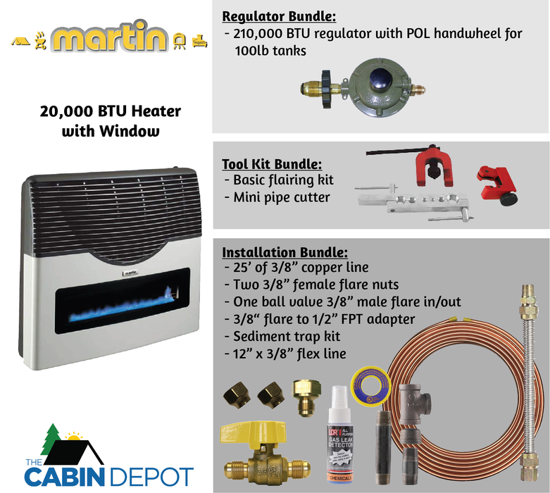 Martin 20000 BTU Propane Direct Vent Heater MDV20VP
