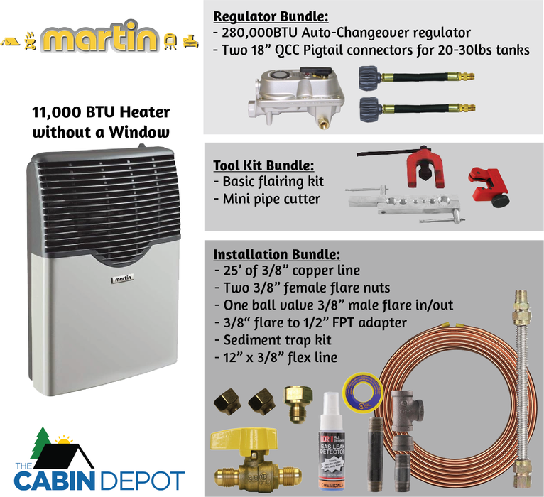 22,000 BTU Auxiliary Heater with Defrost or Direct Vent Capability