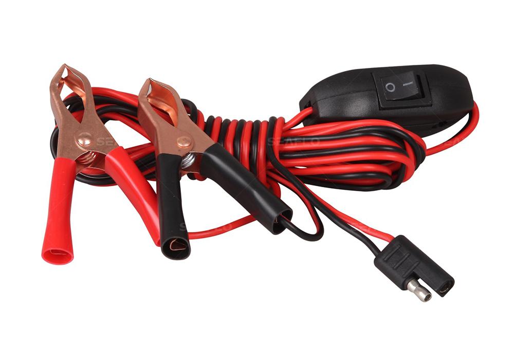 SEAFLO Harness with on and off switch and 30A Battery Clips