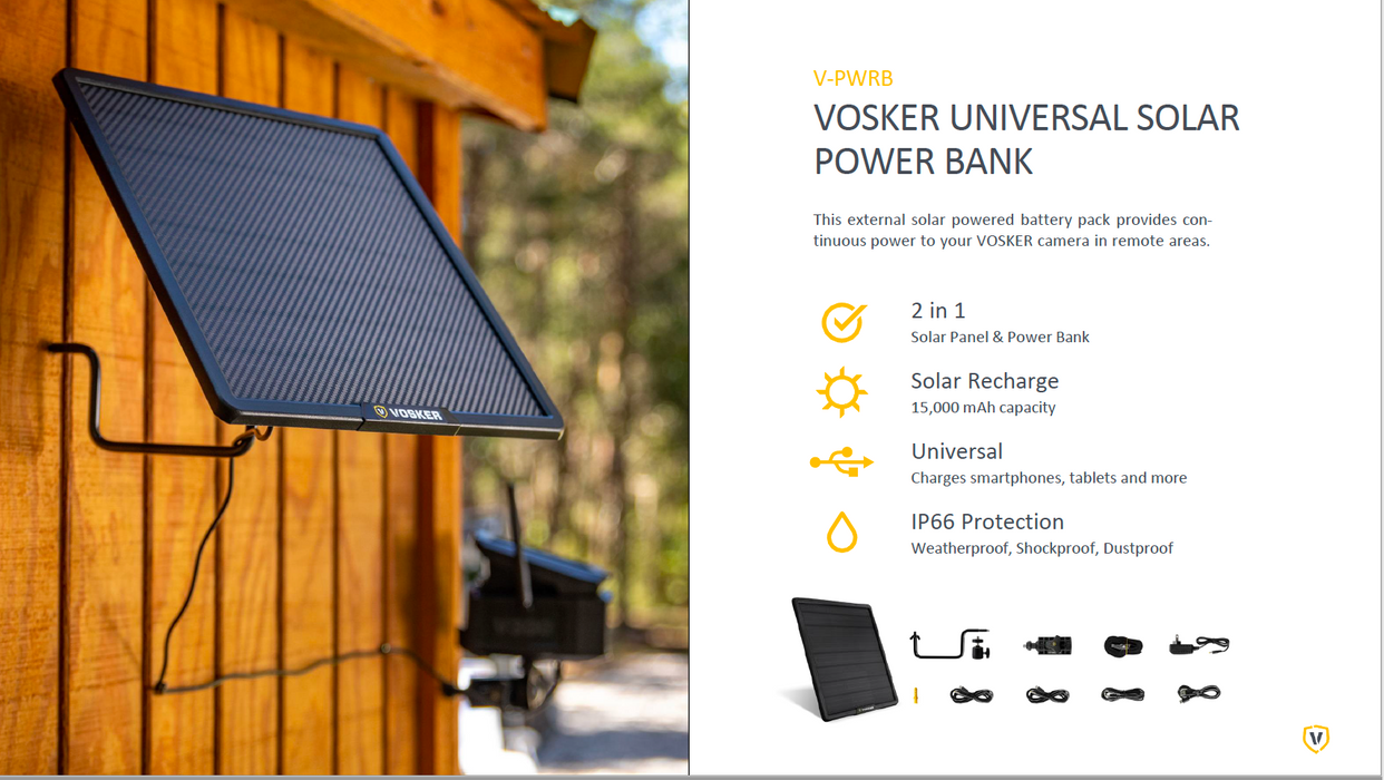 Vosker V300 Solar Powered 4G-LTE Cellular Security Camera *NEW*