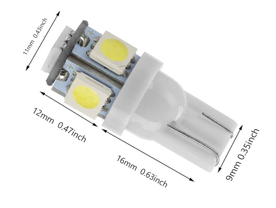 12V 0.8 Watt RV Replacement Bulb 194,158,168,175,194,2825,912