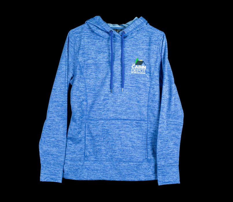 Women's Heathered Blue Hoodie - The Cabin Depot