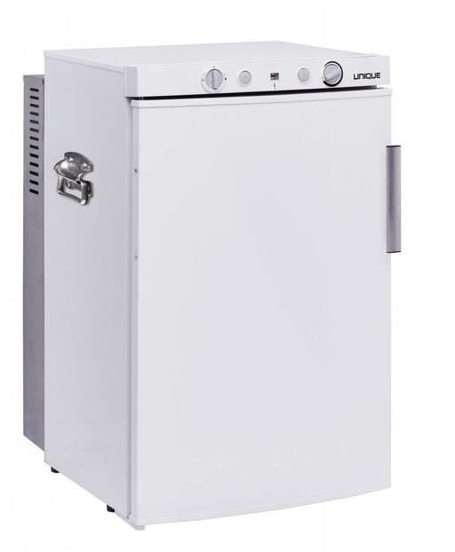 UNIQUE 3 CU/FT Propane Fridge with Freezer - White Appliances The Cabin Supply Depot- The Cabin Depot Off-Grid Off Grid Living Solutions Cabin Cottage Camp Solar Panel Water Heater Hunting Fishing Boats RVs Outdoors