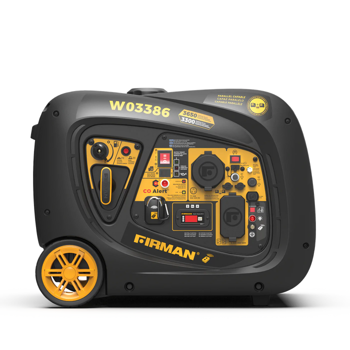 Firman Generator W03386 Whisper Series 3650 Watt Remote Start with Co Alert