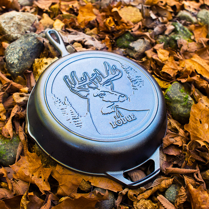 Lodge 10.25 in. Wildlife Series - Cast Iron Skillet with Deer