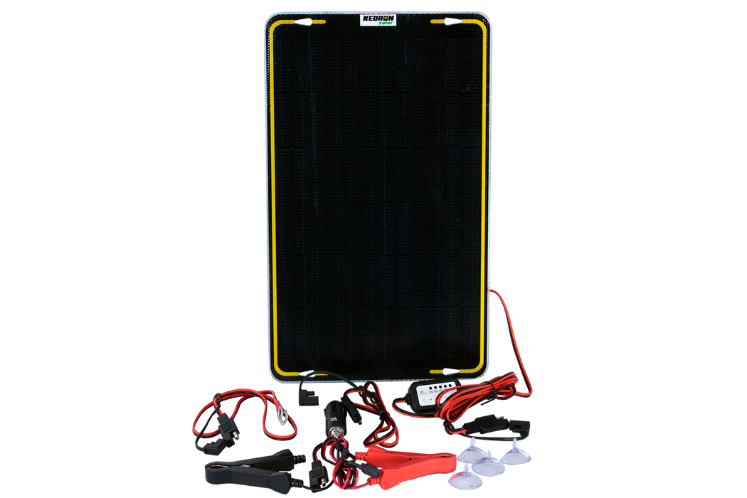 Kedron Solar 12 watt solar trickle charge kit for car, ATV, RV, or boat Canada