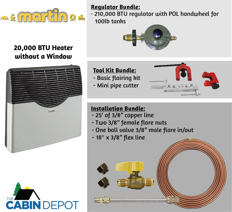 Martin 20000 BTU Propane Direct Vent Heater MDV20P