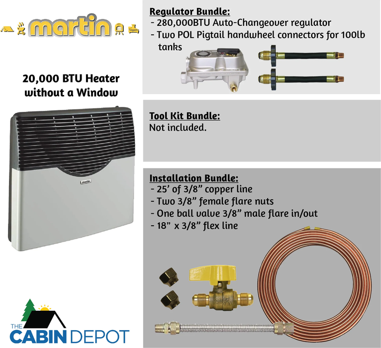 Martin 20000 BTU Propane Direct Vent Heater MDV20P